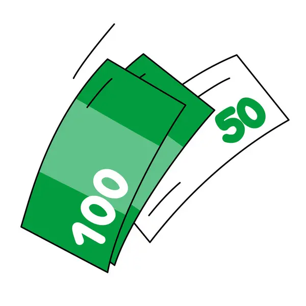 Para, nakit basit ince çizgi vektör çizimi