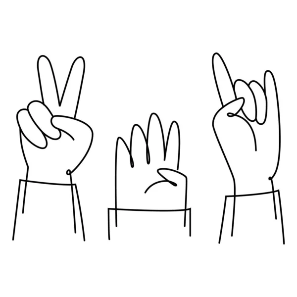 Χέρια Διαφόρων Ανθρώπων Άνδρες Γυναίκες Δείχνουν Αντίχειρες Επάνω Χειροκροτούν Υποστηρίζοντας — Διανυσματικό Αρχείο
