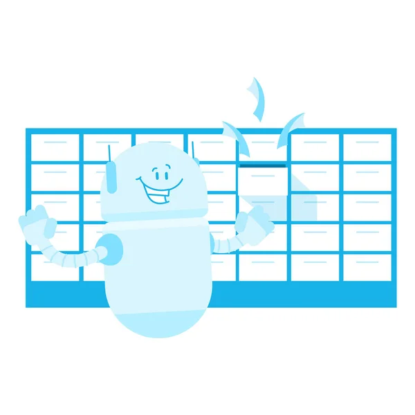 Ofis robotu. Yapay zeka, uzaylı makine.