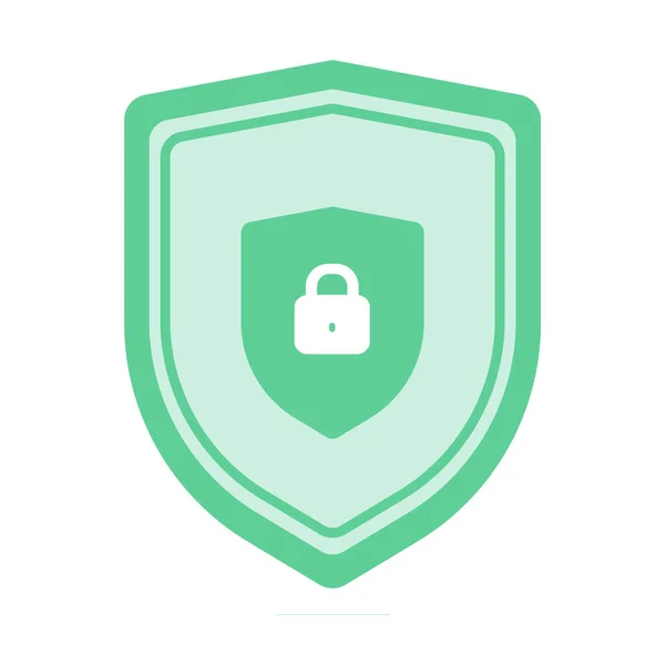 Güvenli vektör kilidi illüstrasyonu