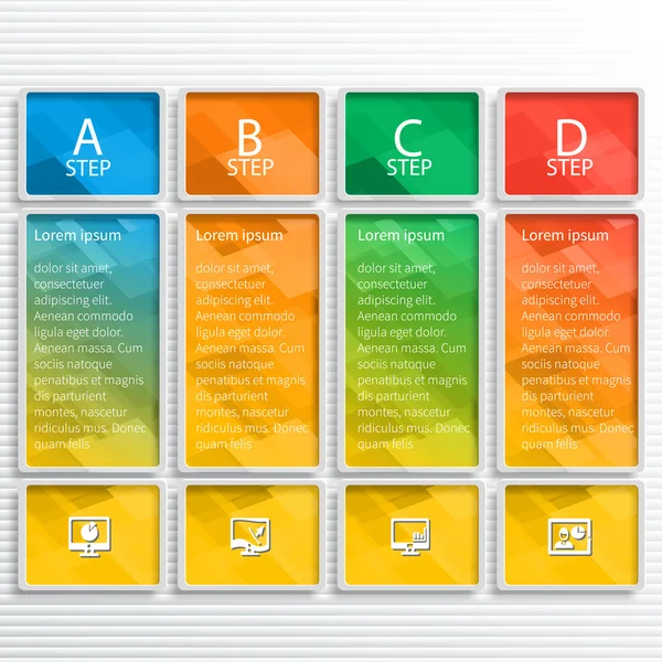 Abstrakte 3D-Papier-Infografiken — Stockvektor