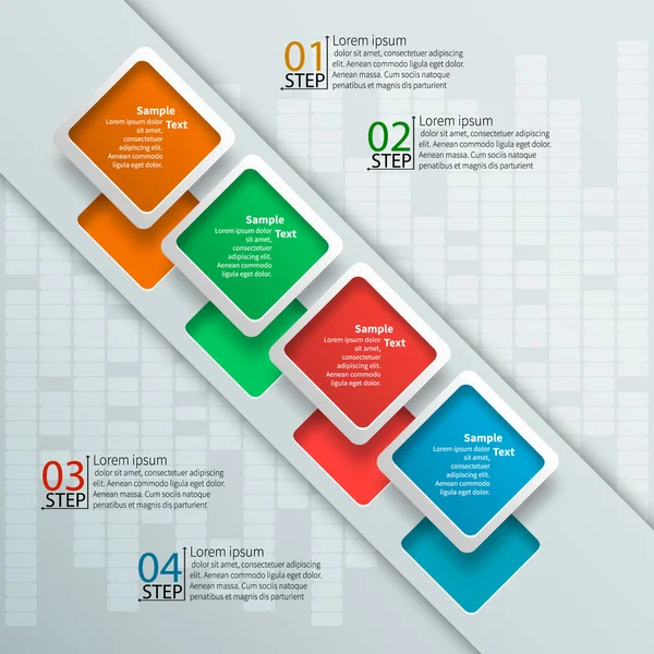 Sammanfattning av 3D Paper Infographics — Stock vektor