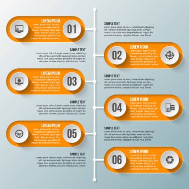 vektör soyut 3d kağıt bilgi elemanları. İş bilgileri