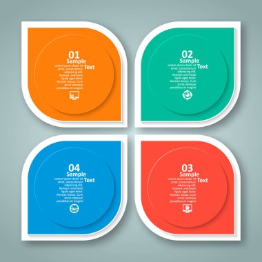 vektör soyut 3d kağıt bilgi elemanları. İş bilgileri