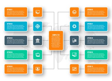 vektör soyut 3d kağıt bilgi elemanları. İş bilgileri