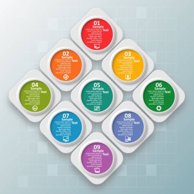 vektör soyut 3d kağıt bilgi elemanları. İş bilgileri