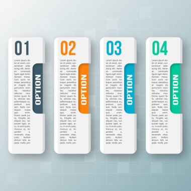 vektör soyut 3d kağıt bilgi elemanları. İş bilgileri