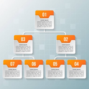 vektör soyut 3d kağıt bilgi elemanları. İş bilgileri