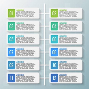 vektör soyut 3d kağıt bilgi elemanları. İş bilgileri