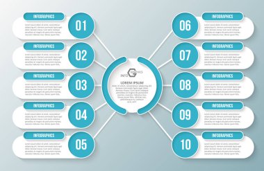 vektör soyut 3d kağıt bilgi elemanları. İş bilgileri