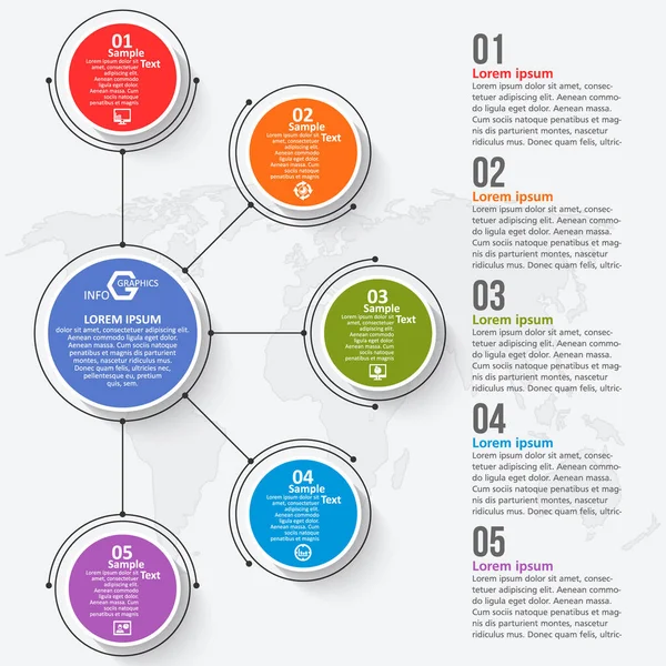 Vector Abstracto Papel Infografía Elements Business Infografías — Vector de stock