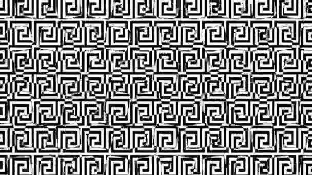 Abstract Black White Animated Background Hypnotic Spiral Illusion Seamless Looping — Stock Video