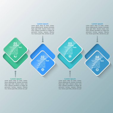 vektör soyut 3d kağıt bilgi elemanları. İş bilgileri