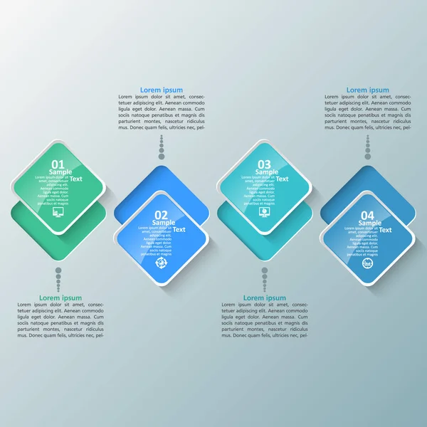 Vecteur Abstrait Papier Éléments Infographiques Infographies Entreprise — Image vectorielle