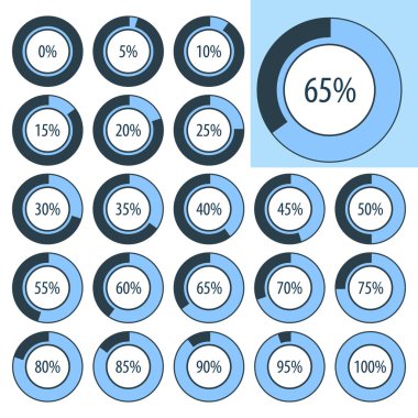 vektör soyut 3d kağıt bilgi grafikleri. İş bilgileri. Web tasarımları için pasta grafikleri. İlerleme çubuğu. Bilgisel chart için element. Mavi Beyaz Biçim