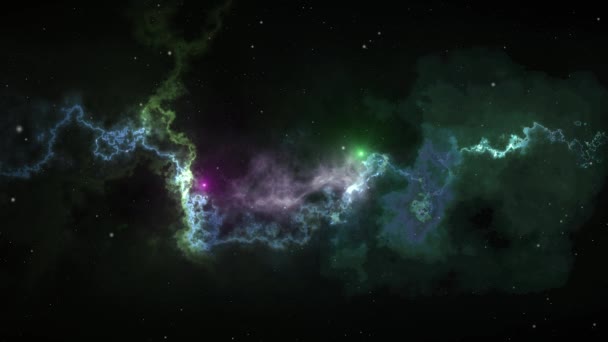 Voler Dans Espace Étoilé Les Galaxies Univers Abstraction Vidéo Bouge — Video
