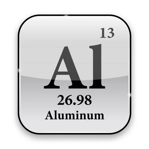 Symbol Aus Aluminium Chemisches Element Des Periodensystems Auf Einem Glänzend — Stockvektor