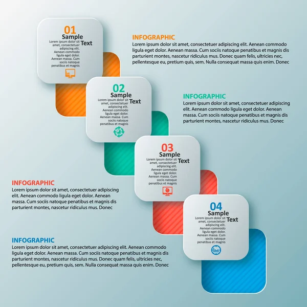 Векторні Абстрактні Паперові Інфографічні Елементи Бізнес Інфографіка — стоковий вектор