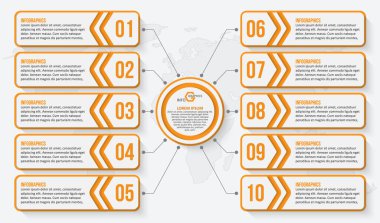 vektör soyut 3d kağıt bilgi elemanları. İş bilgileri