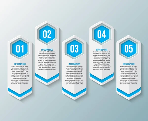 Infographic Elements Hexagon Infographics Honeycomb 디자인 — 스톡 벡터