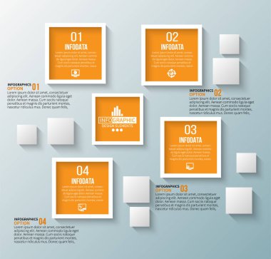 vektör soyut 3d kağıt bilgi elemanları. İş bilgileri