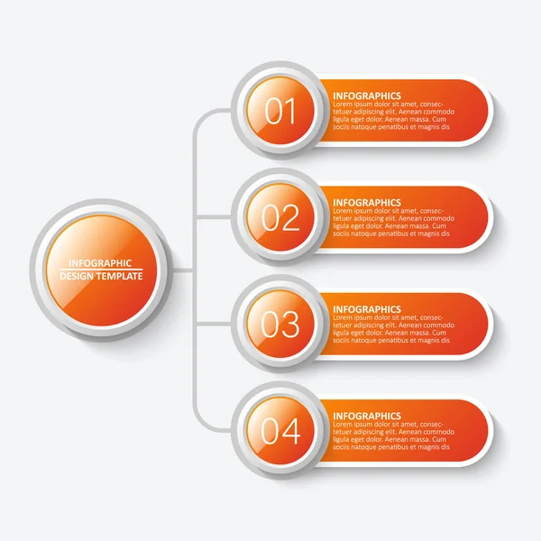 Wektorowe Abstrakcyjne Elementy Infografiki Papieru Infografika Biznesowa — Wektor stockowy