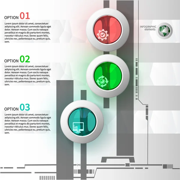 Infografica in vetro — Vettoriale Stock