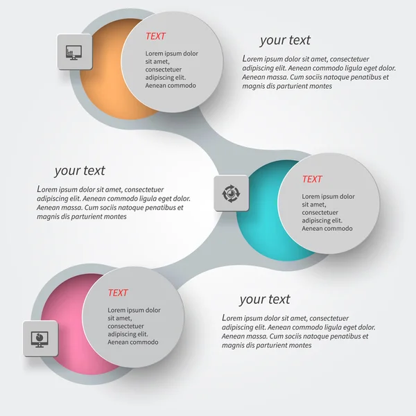 Abstract 3D Paper Infographics — Stock Vector