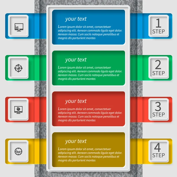 Infográficos de papel 3D abstratos —  Vetores de Stock