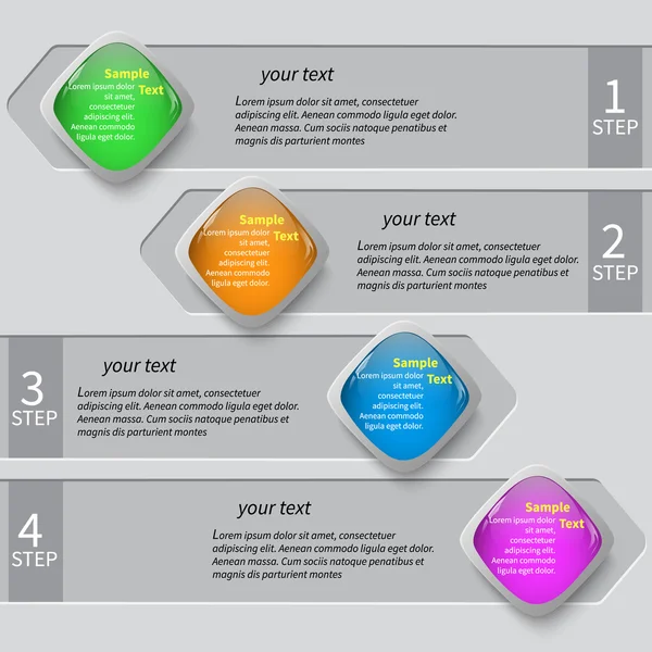 Infográficos de papel 3D abstratos —  Vetores de Stock