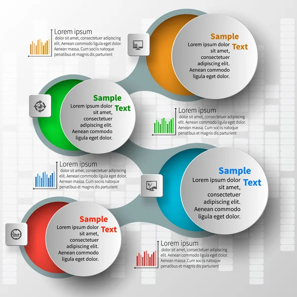 Streszczenie Infografika papieru 3D — Wektor stockowy