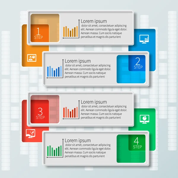 Streszczenie Infografika papieru 3D — Wektor stockowy