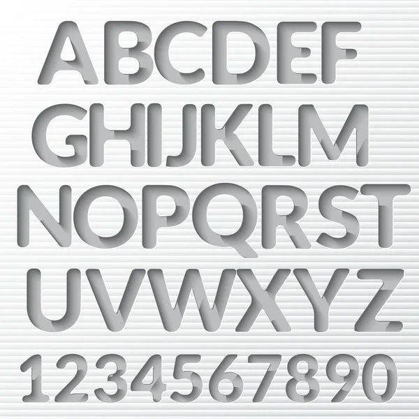 Vektorpapier grafisches Alphabet eingestellt — Stockvektor