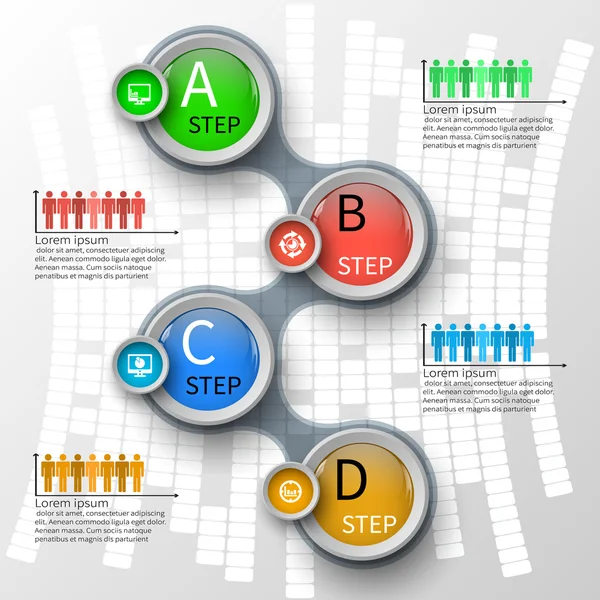 Infografías de papel 3D abstractas — Vector de stock