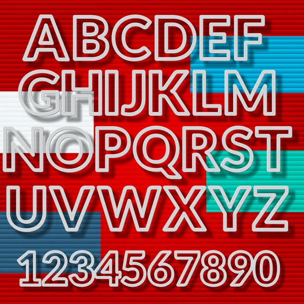 Alphabet avec effet d'ombre — Image vectorielle