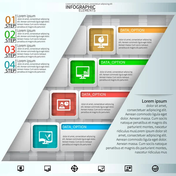 Infografías de papel 3D abstractas — Vector de stock