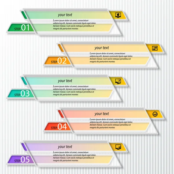 Streszczenie Infografika papieru 3D — Wektor stockowy