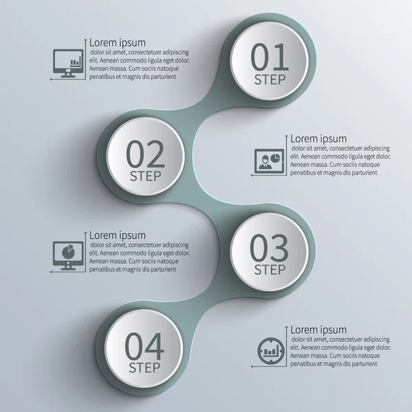 Abstract 3D Paper Infographics — Stockvector