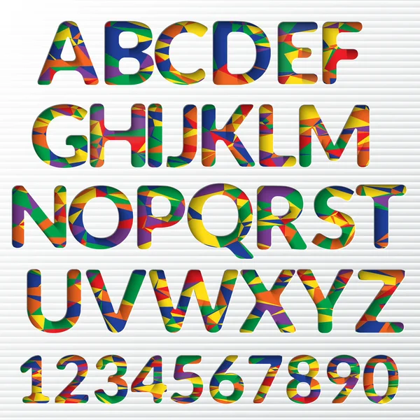 Bunte kreative Alphabet-Buchstaben — Stockvektor