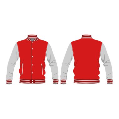 Vasrsity Jacker Mockup Vektör Görüntü ve Görüntü