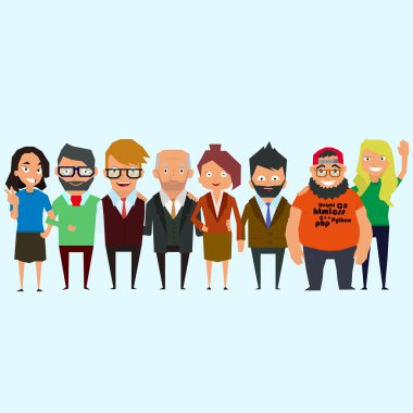 Ekip çalışması. Bir grup insan kavramı