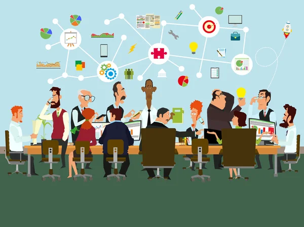 Concept of the coworking center. Business meeting.