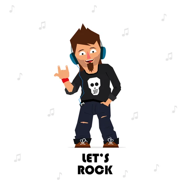 Pojďme rock. Rock and roll. — Stockový vektor