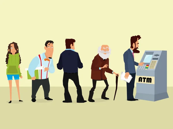 sıra insan Atm için.