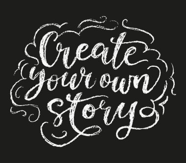 Senin hikaye tebeşir poster oluşturma.