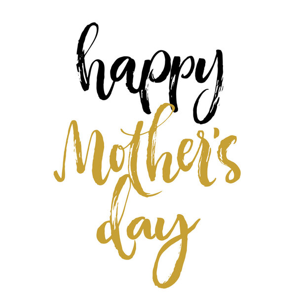 Happy mother's day calligraphy greeting card.