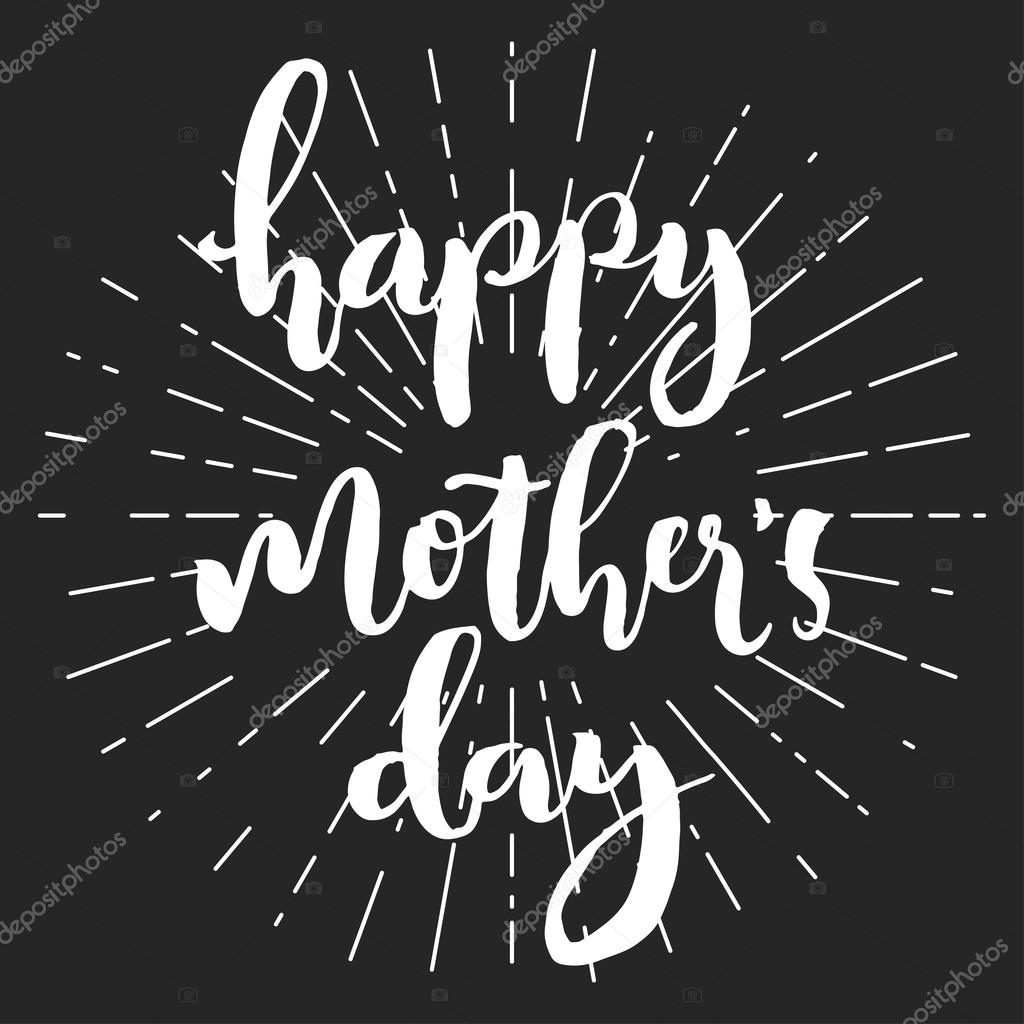 Happy mother's day chalk typography card. — Stock Vector © zapolzun