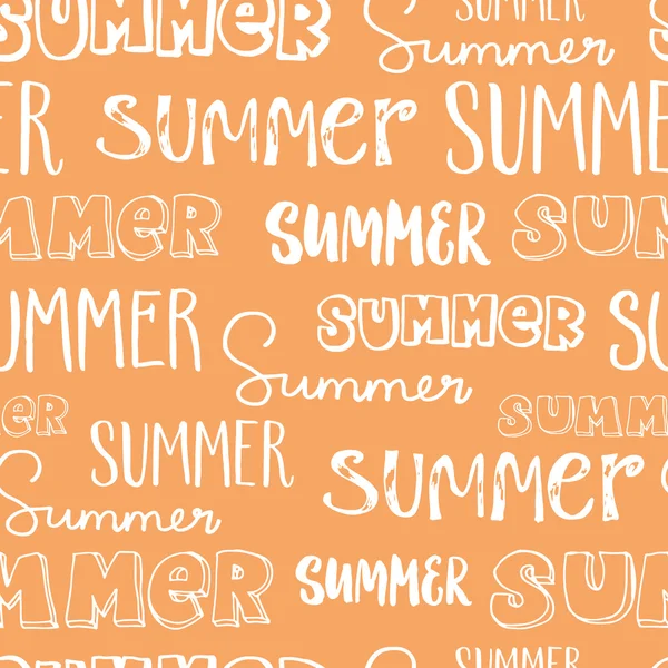 Hand-bokstäver seamless mönster sommaren. — Stock vektor