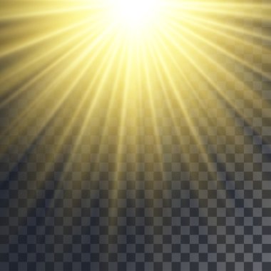 Sun rays effect clipart