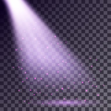 Purple rays from spotlight clipart